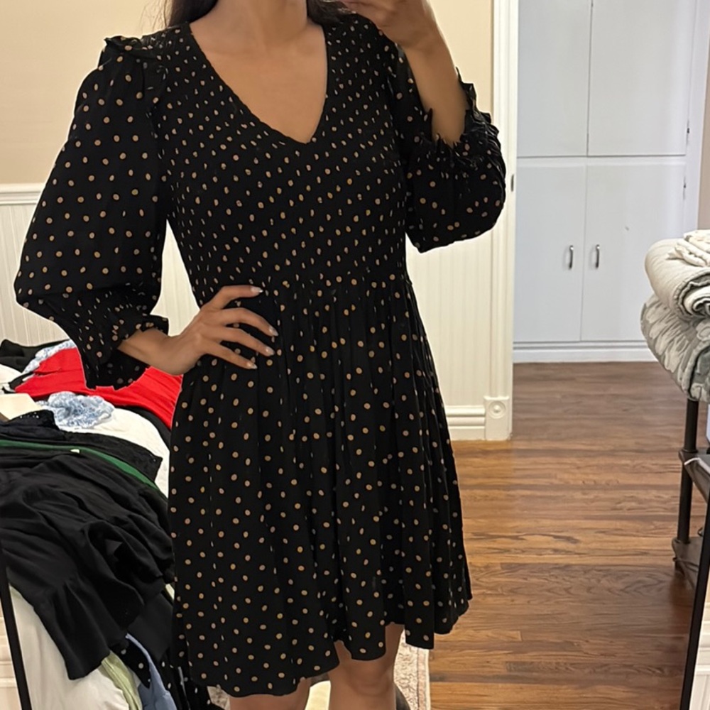Polka Dot Black Dress